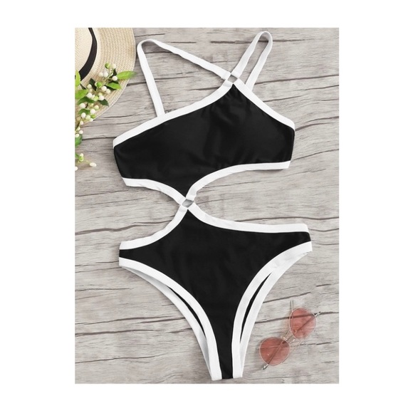 SHEIN Other - Black and white swimsuit